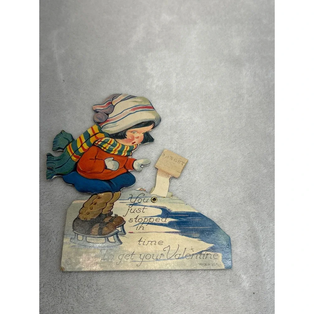 Vintage Valentine Cards Lot 7 Mechanical Die Cut Postcard Antique Moving Parts